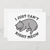 Carte Postale Je ne peux juste pas là maintenant (Devant / Derrière)