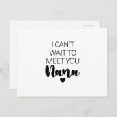Carte Postale Je ne peux pas attendre de vous rencontrer Nana Gr (Devant / Derrière)
