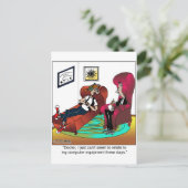 Carte Postale Je ne peux pas me connecter à mon ordinateur (Debout devant)