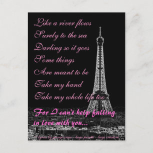 Carte Postale Je ne peux pas m'empêcher de tomber amoureux de to