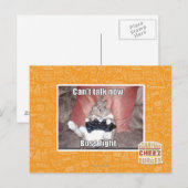 Carte Postale Je ne peux pas parler maintenant, le patron se bat (Devant / Derrière)