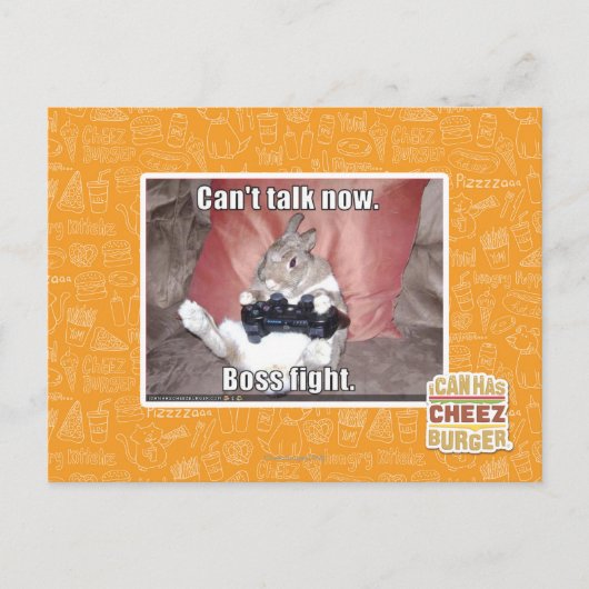 Carte Postale Je ne peux pas parler maintenant, le patron se bat (Devant)