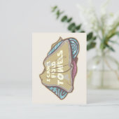 Carte Postale Je ne peux pas plier serviettes drôle de linge jou (Debout devant)