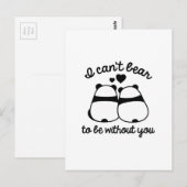 Carte Postale Je ne peux pas supporter d'être sans toi (Devant / Derrière)