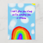 Carte Postale Je ne peux pas vous donner un câlin envoyant un ar (Devant)