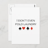 Carte Postale Je ne plie même pas le T-shirt linge (Devant / Derrière)