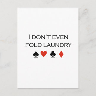Carte Postale Je ne plie même pas le T-shirt linge