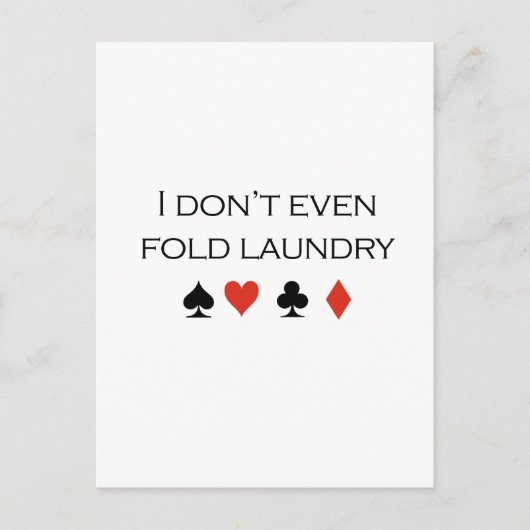 Carte Postale Je ne plie même pas le T-shirt linge (Devant)
