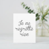 Carte Postale Je Ne Regrette Rien (Debout devant)