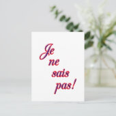 Carte postale Je ne sais pas (Debout devant)