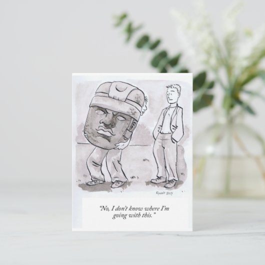 Carte Postale Je ne sais pas où je vais avec ça (Debout devant)