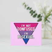 Carte Postale Je ne suis pas confuse, je suis bisexuelle (Debout devant)