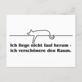 Carte Postale Je ne suis pas fainéant Chat Formule de l'humour