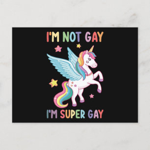 Carte Postale Je ne suis pas gay Je suis super Gay pride LGBT Un