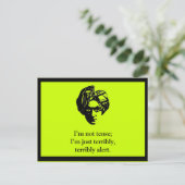 Carte Postale Je ne suis pas tendu (Debout devant)