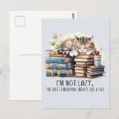 Carte Postale Je ne suis pas un chat mignon (Devant / Derrière)