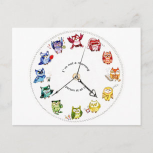 Carte Postale Je ne suis pas une personne matinale