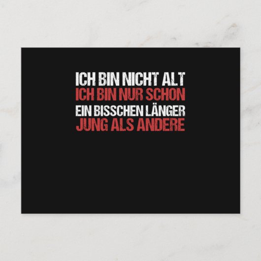 Carte Postale Je ne suis pas vieux, j'ai simplement été jeune un (Devant)