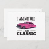 Carte Postale Je ne suis pas vieux Je suis classique (Devant / Derrière)
