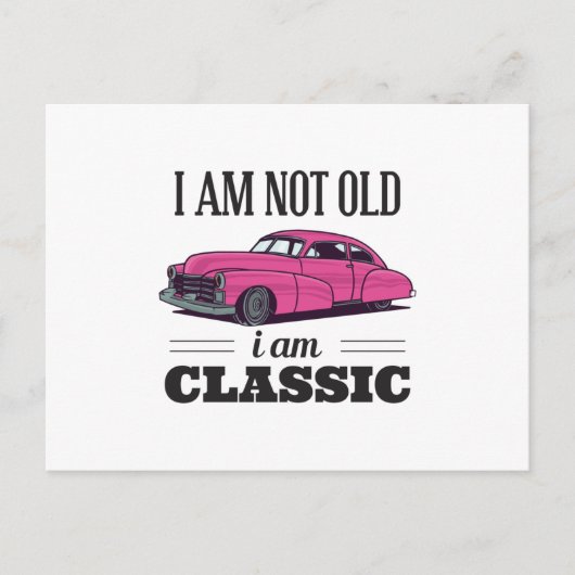 Carte Postale Je ne suis pas vieux Je suis classique (Devant)