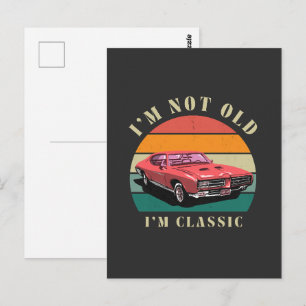 Carte Postale Je ne suis pas vieux, je suis classique Design de