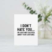 Carte Postale Je ne te déteste pas (Debout devant)