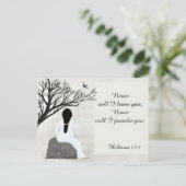 Carte Postale "Je ne te quitterai jamais", Bible Verse (Debout devant)