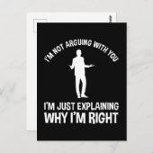 Carte Postale Je n'en veux pas à toi (Devant / Derrière)