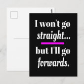 Carte Postale Je n'irai pas directement Gay pride né de cette fa (Devant / Derrière)