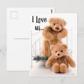 Carte Postale Je nous aime nounours (Devant / Derrière)