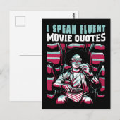 Carte Postale Je parle couramment les citations de films (Devant / Derrière)