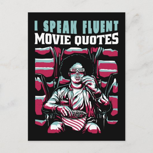 Carte Postale Je parle couramment les citations de films (Devant)