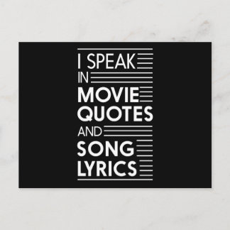 Carte Postale Je parle dans les citations de films et les parole