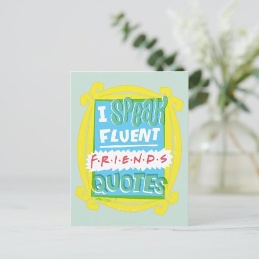 Carte Postale Je parle des devis Fluent FRIENDS™ - Peephole (Debout devant)