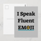 Carte Postale Je parle Emoji Fluent (Devant / Derrière)