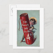 Carte Postale Je pars sur le quatrième # 1 (Devant / Derrière)