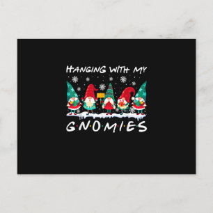Carte Postale Je Passe Avec Mes Gnomies Drôle Noël Gnome Xmas