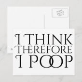 Carte Postale Je Pense Donc Que Je Pose (Devant / Derrière)