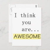 Carte Postale Je pense que tu es génial (Devant / Derrière)