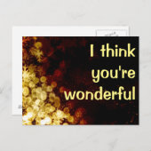 Carte Postale Je pense que vous êtes merveilleux (Devant / Derrière)