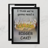 Carte Postale Je pense qu'on va avoir besoin d'un gâteau d'anniv (Devant / Derrière)