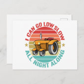 Carte Postale Je peux aller bas, lentement, toute la nuit le lon (Devant / Derrière)