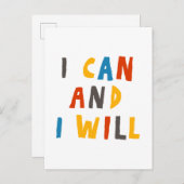 Carte Postale Je peux et je vais (Devant / Derrière)