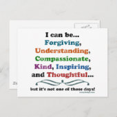 Carte Postale Je peux pardonner (Devant / Derrière)