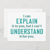 Carte Postale Je peux vous l'expliquer (Devant / Derrière)