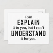 Carte Postale Je Peux Vous L'Expliquer (Devant / Derrière)