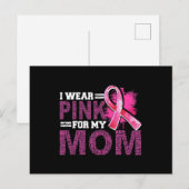 Carte Postale Je Porte Du Rose Pour Ma Mère Soutien De Sensibili (Devant / Derrière)