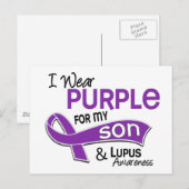 Carte Postale Je Porte Du Violet Pour Mon Fils 42 Lupus (Devant / Derrière)