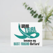 Carte Postale Je Porte Turquoise Pour Mon Meilleur Ami 33 CANCER (Debout devant)