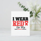 Carte Postale Je porte un ruban rouge pour moi (Debout devant)